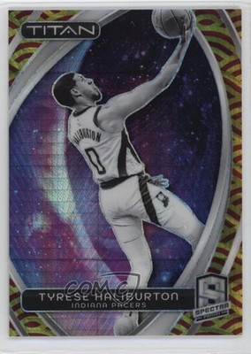 2023 Spectra Titan International Red & Yellow Prizm /49 Tyrese Haliburton 05is