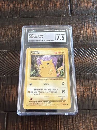 Pikachu (1st Edition) graded CGC 7.5 for sale on eBay