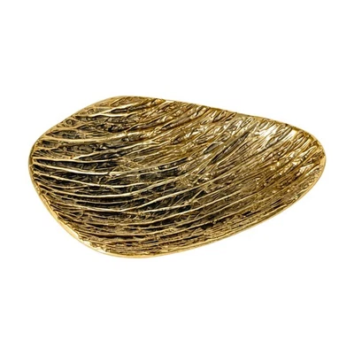Obstschale skulptural flach Aluminium Aufsteller Schale erhöht für Eingang Dekor - Bild 1 von 4