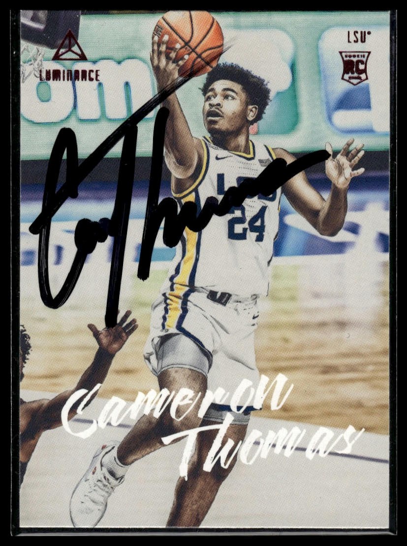 2021 Panini Chronicles Draft Picks #90 Cameron Thomas Signed Card Auto IP
