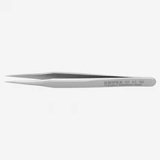 Knipex Stainless Steel Gripping Tweezers, Needle-Point Tips, 3.25"