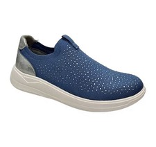 Bzees Twilight Rhinestone Slip-On Sneaker Blue size 7