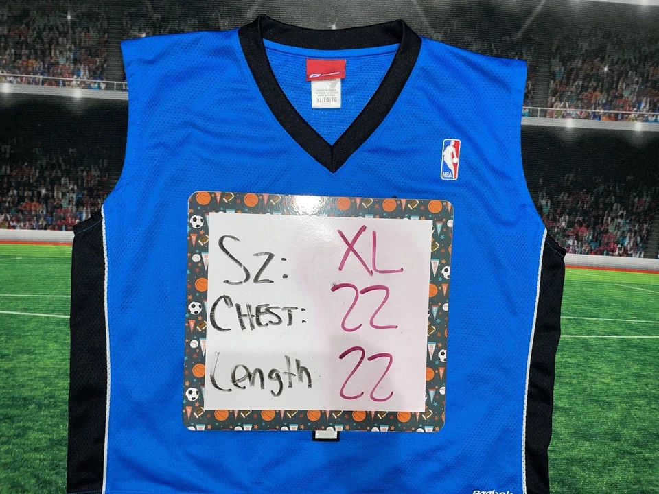 VTG Tracy McGrady 1 Orlando Magic NBA Reebok Blue Jersey Women's Sz XL Short - Image 4 of 4