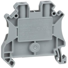 2pc SCHNEIDER ELECTRIC NSYTRV42 Feed-Through Terminal Block, 2 Position, 10