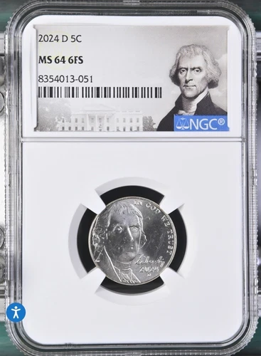 2024 D Jefferson Nickel KEY DATE 5c NGC MS 64 6FS ⭐READY 2 SHIP⭐LOW MINTAGE