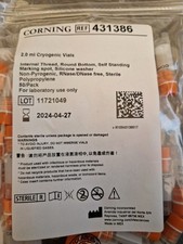 1 Box Of 5 Pack Corning 2.0m  Cryogenic Vials. New  Other 