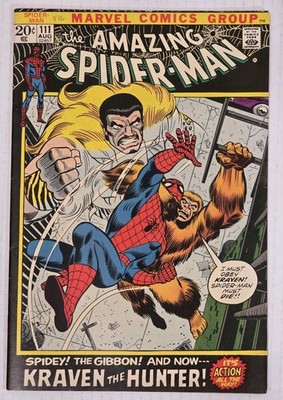 Amazing Spider-Man Bronze Age #111 VF 2nd Gibbon 1973 Kraven,J Romita High Grade