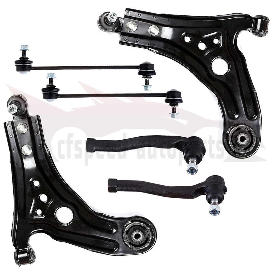 6PCS Front Lower Control Arm Ball Joint Tie Rod Kit For 2004-2010 Chevrolet Aveo Foto 3 de 4