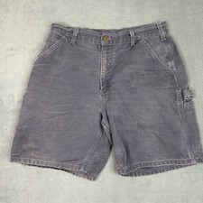 Carhartt B25 PTB Mens Navy Blue Cotton Duck Canvas Carpenter Work Shorts 33