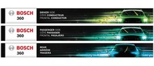Wiper Blades 360 Complete Vehicle Replacement Front 26 16 Rear 10 Bosch B36004