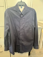 Men/Women's Port Authority button down collared shirt size Large Navy