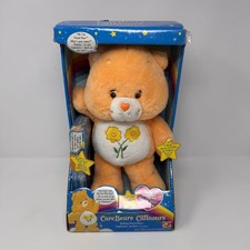 Vintage 2002 Care Bears Friend Bear Talking Plush NIB Peach Orange Works Video