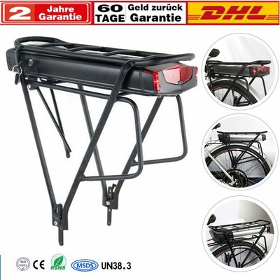 Gepäckträger E-bike Akku 36V 48V 52V 17,5Ah 20Ah für Elektrofahrrad Batterie DIY