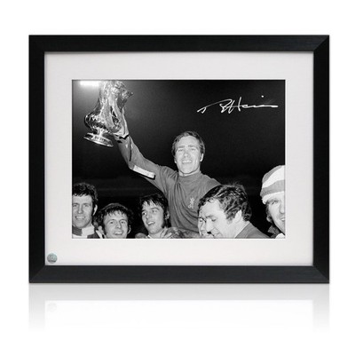 Chelsea-Foto, signiert von Ron Harris: Leeds-Sieg. Gerahmt