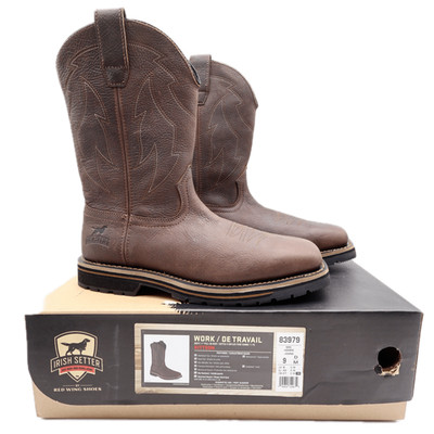 Irish Setter Red Wing Mens 9 D Kittson Leather Soft Toe Work Boots NIB 83979