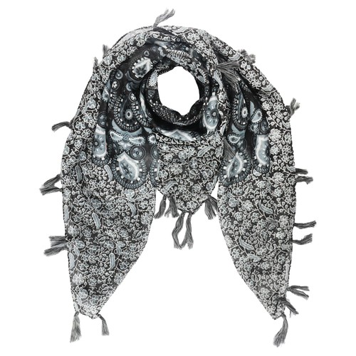 Sciarpa in cotone Mandala con frange 100x100cm sciarpa scialle quadrato - Afbeelding 22 van 26