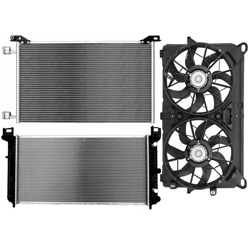 Radiator Condenser Cooling Fan Kit For Chevrolet Silverado 1500 2013-2005