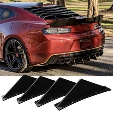 Rear Bumper Diffuser Shark Fins Spoiler Lip Splitter For Chevrolet Chevy Camaro