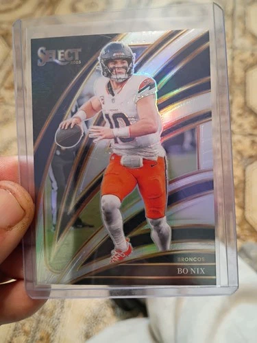 2025 Panini Select Silver Prizm Bo Nix Club Level #211 Denver Broncos