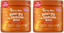 2 PACK x90 or 180 Zesty Paws Allergy  Immune Bites Salmon 04/2027  09 65
