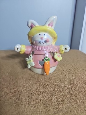 Dennis East Easter Bunny Tealight Holder 2004 Ceramic Bunny Spring 