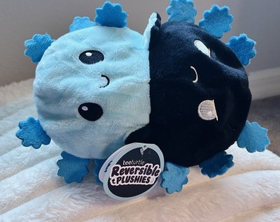 Teeturtle - the Original Reversible Axolotl Plushy - Black + Blue