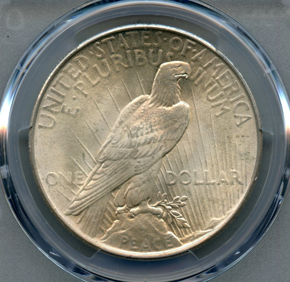1924 Peace Silver Dollar PCGS MS 65 - Image 4 of 4