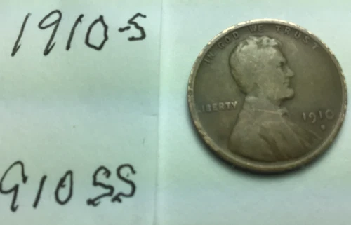 1910 S ; Wheat Penny in Good condition