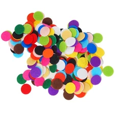 1.5 Inch Mixed Color Assortment 104pc Stiff Felt Circles
