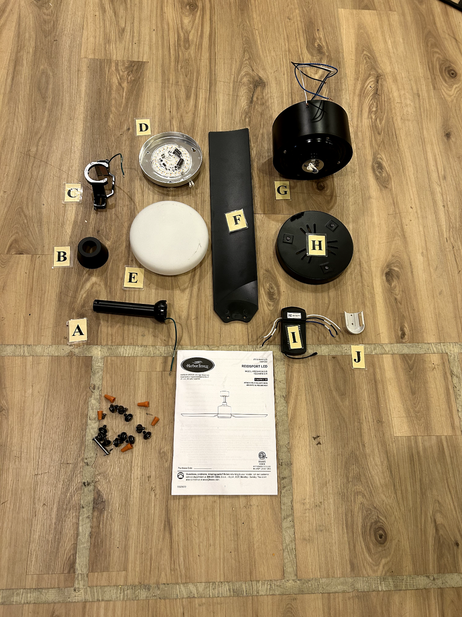 Replacement parts for Harbor Breeze Reidsport 44-in Matte Black