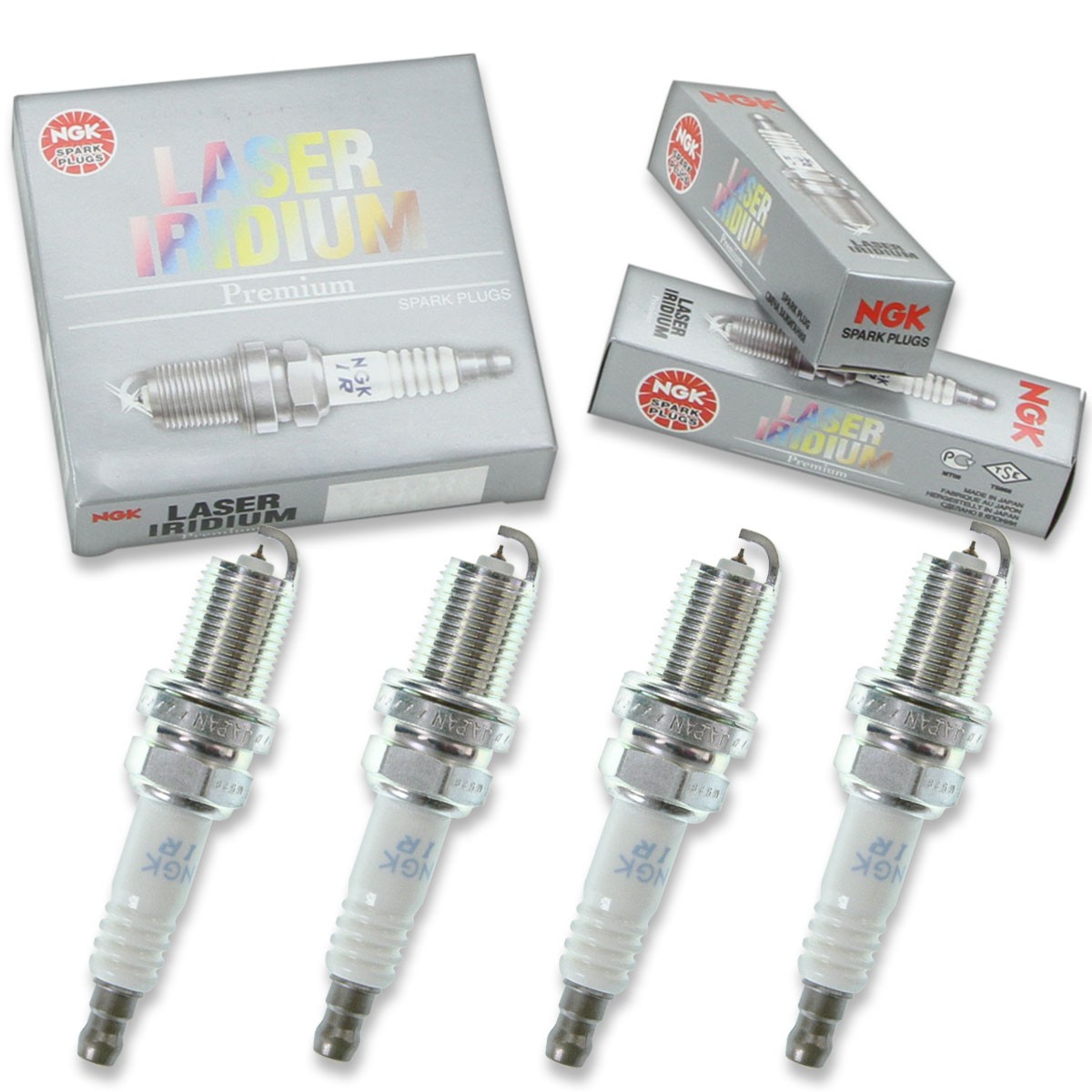 4 pcs NGK Laser Iridium Spark Plugs for 2004-2011 Saab 9-3 2.0L L4 - Engine sz