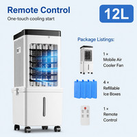 12L Portable Air Cooler Conditioning Unit Fan Humidifier w/Remote Control 3 Gear