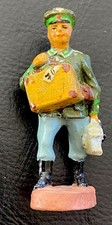 Original Elastolin Eisenbahn Figur - Soldat  mit Koffer Wk2  5,5 cm
