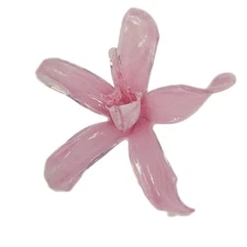 Vintage Perfume Bottle Cased Art Glass Orchid Flower