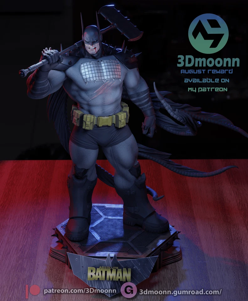 Absolute Batman - DC Fan Art Kit - Escala 1:8 (9 pulgadas) - 3Dmoonn Foto 4 de 4
