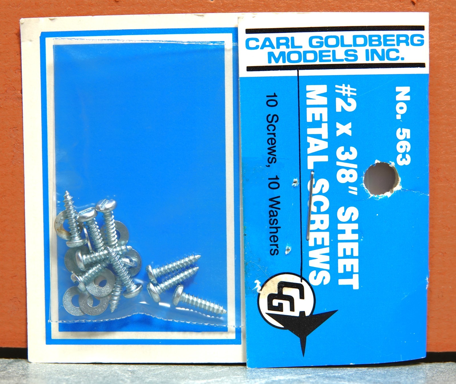 CARL GOLDBERG MODELS #2 X 3/8" SHEET METAL SCREWS # 563