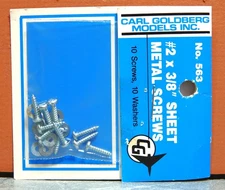 CARL GOLDBERG MODELS #2 X 3/8" SHEET METAL SCREWS # 563