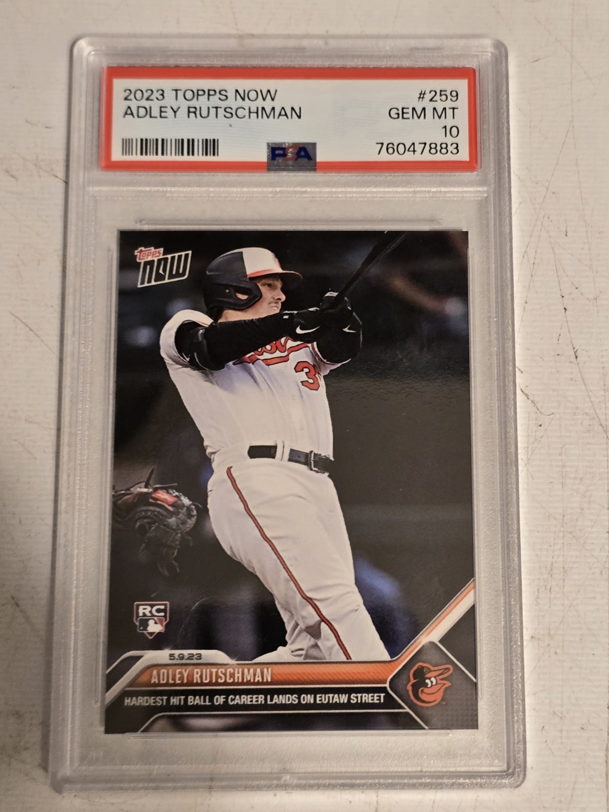 2023 Adley Rutschman RC #259 - Topps NOW Rookie PSA 10