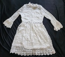 Eilly Bazar WOMEN'S Cocktail, Party WHITE Lace Dress NWOT Size M
