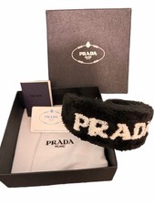 RARE Prada Puffy Logo CENTERED Headband Authentic w/box Excellent condition