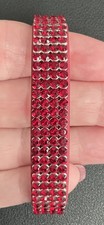 **VINTAGE** ORIGINAL Schwan signiert SWAROVSKI "Evita" rot Siam Kristall Manschette
