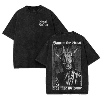Arcade Anime Mouth Of Sauron - Lord of The Rings Acid Washed TSHIRT