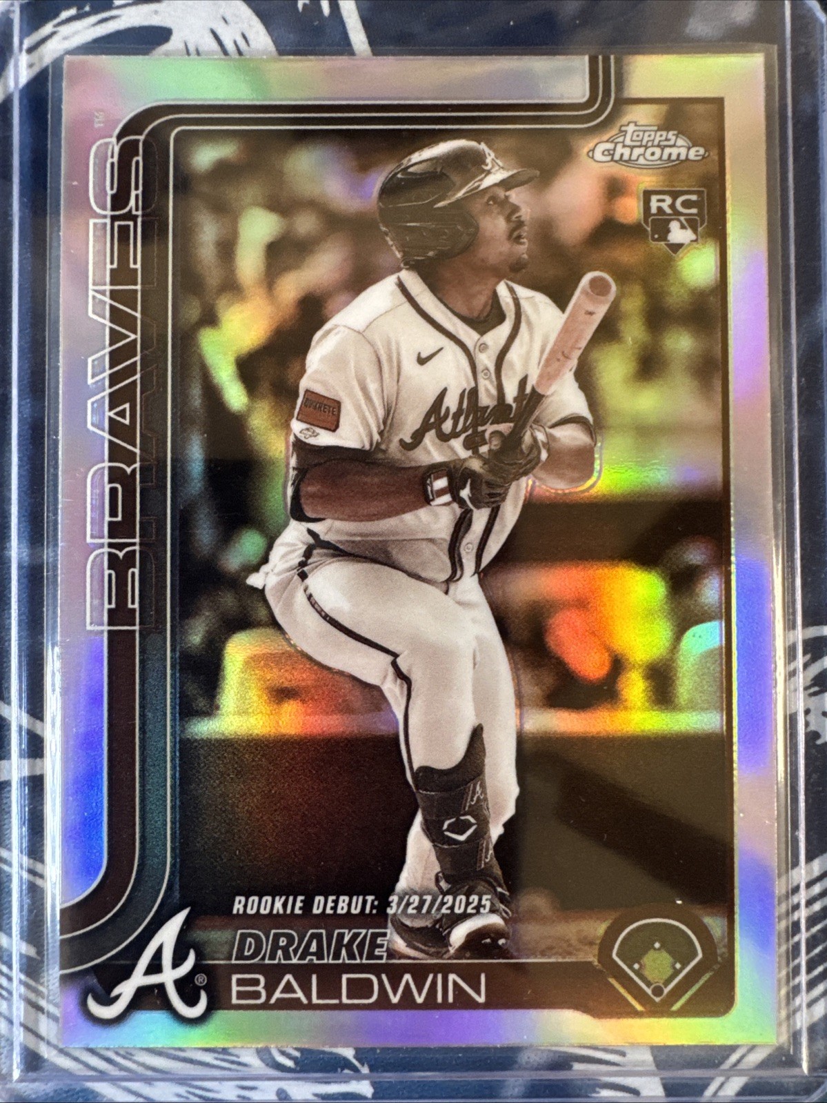 2025 Topps Chrome Update DRAKE BALDWIN Sepia Refractor Rookie Debut Card Braves