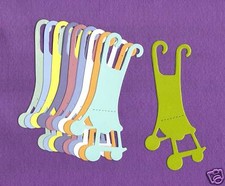 BABY STROLLER die cuts scrapbook cards