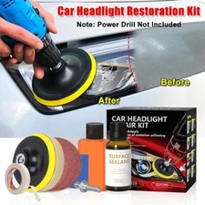 ✨Car Headlight Repair Restoration Kit With Polish Sealer Buffing Whee🔥US