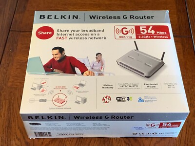 Belkin F5D9230-4 54 Mbps 4-Port 10/100 Wireless G Router 722868562451| eBay