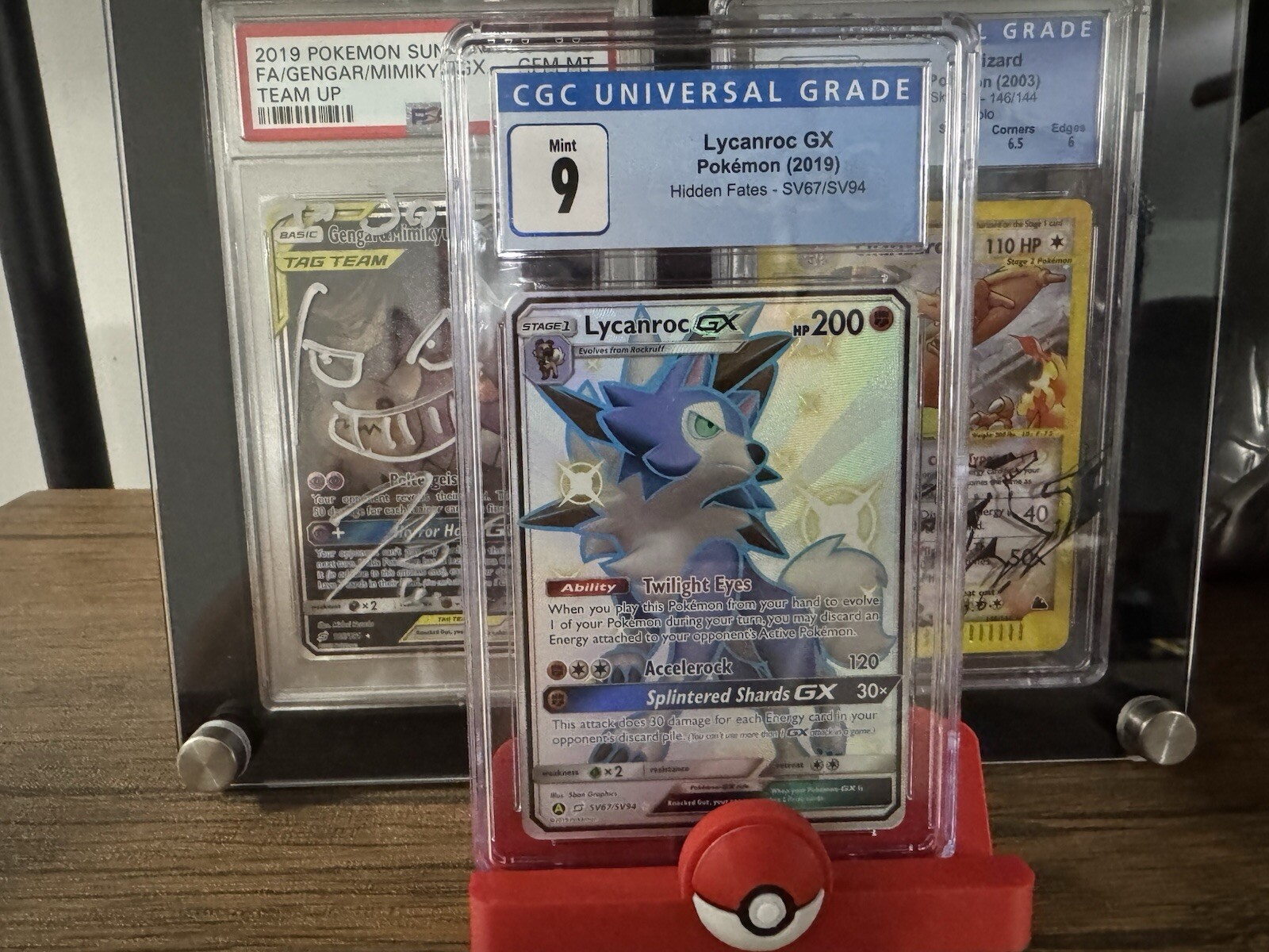 POKEMON LYCANROC GX SV67/SV94 ULTRA RARE HIDDEN FATES CGC 9