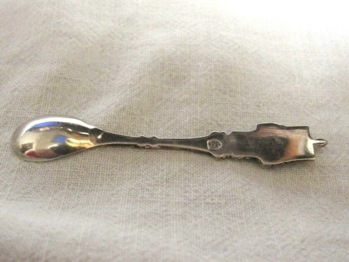 Vintage Holland Silverplate Master Salt Spoon Dutch Girl 2-3/4” - Picture 3 of 6