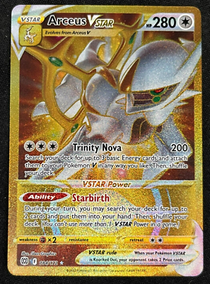 2022 Pokemon TCG Brilliant Stars Arceus VSTAR 184/172 Gold Hyper Rare AA