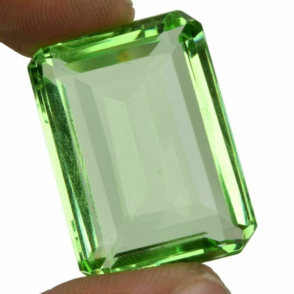 Enorme lote de gemas sueltas amatista verde corte esmeralda facetado amatista verde 5000 quilates Foto 2 de 4